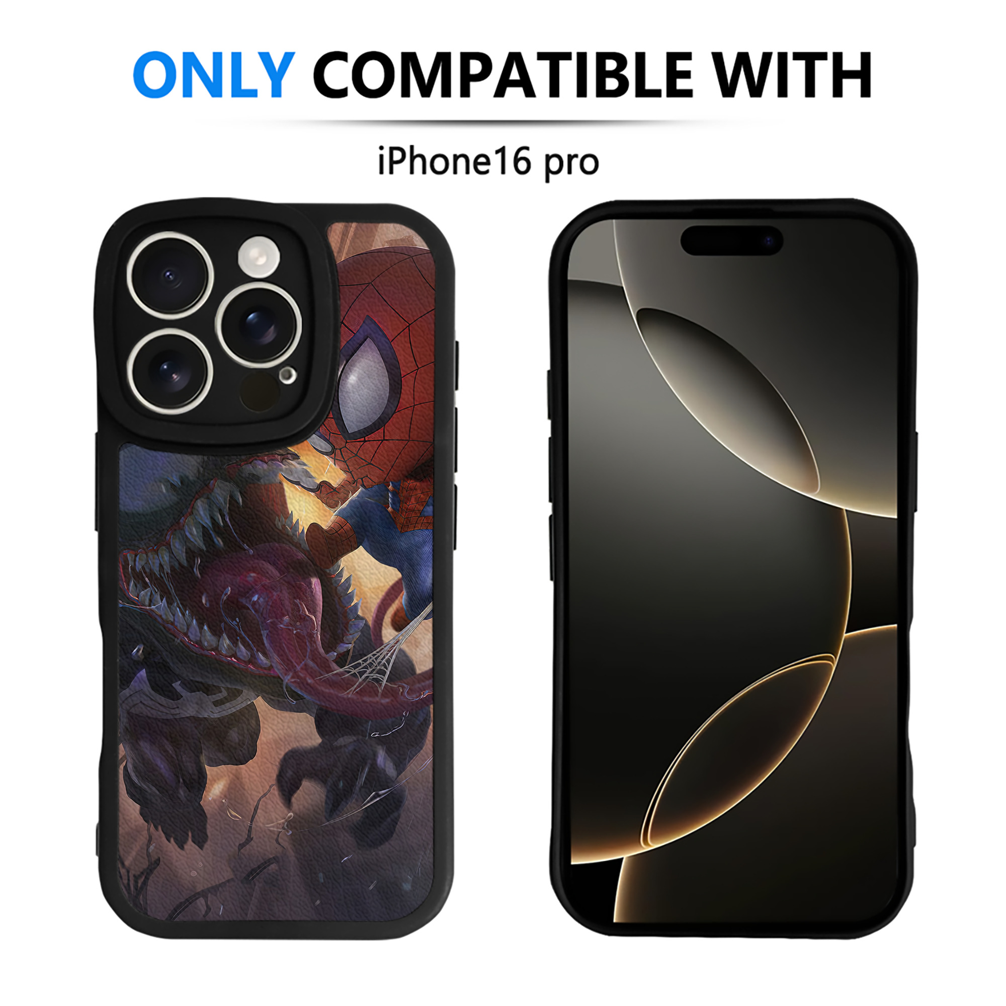 （画像用） Spider Man スパイダーマン 【iPhone 16シリーズ対応】シリコンスマホケース（レザー調） 材質：シリコン